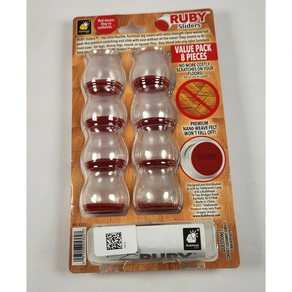 Ruby‎ Slider Chair Leg Slip-on Caps (8d6)